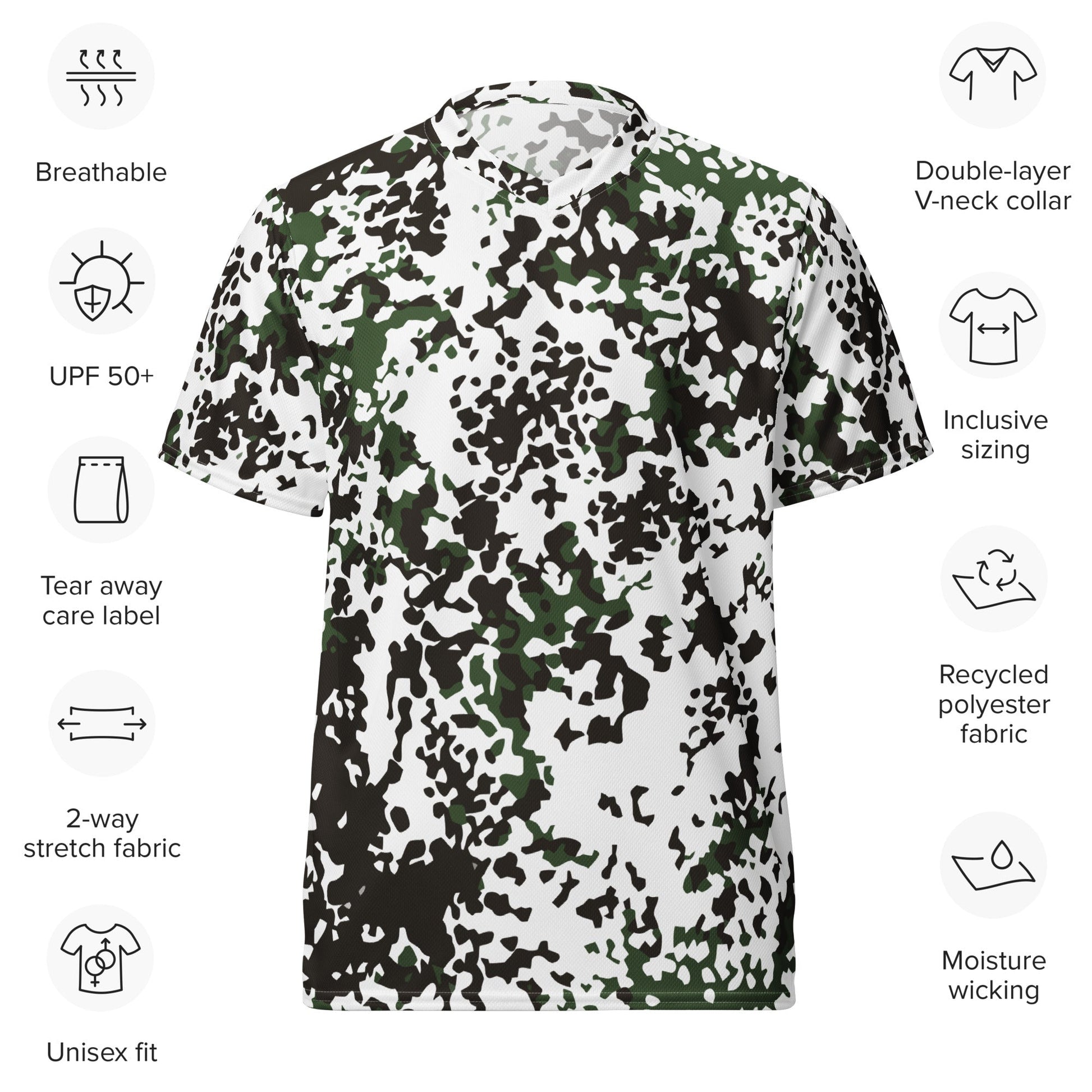 Danish Flecktarn Snow CAMO unisex sports jersey Sports Jerseys