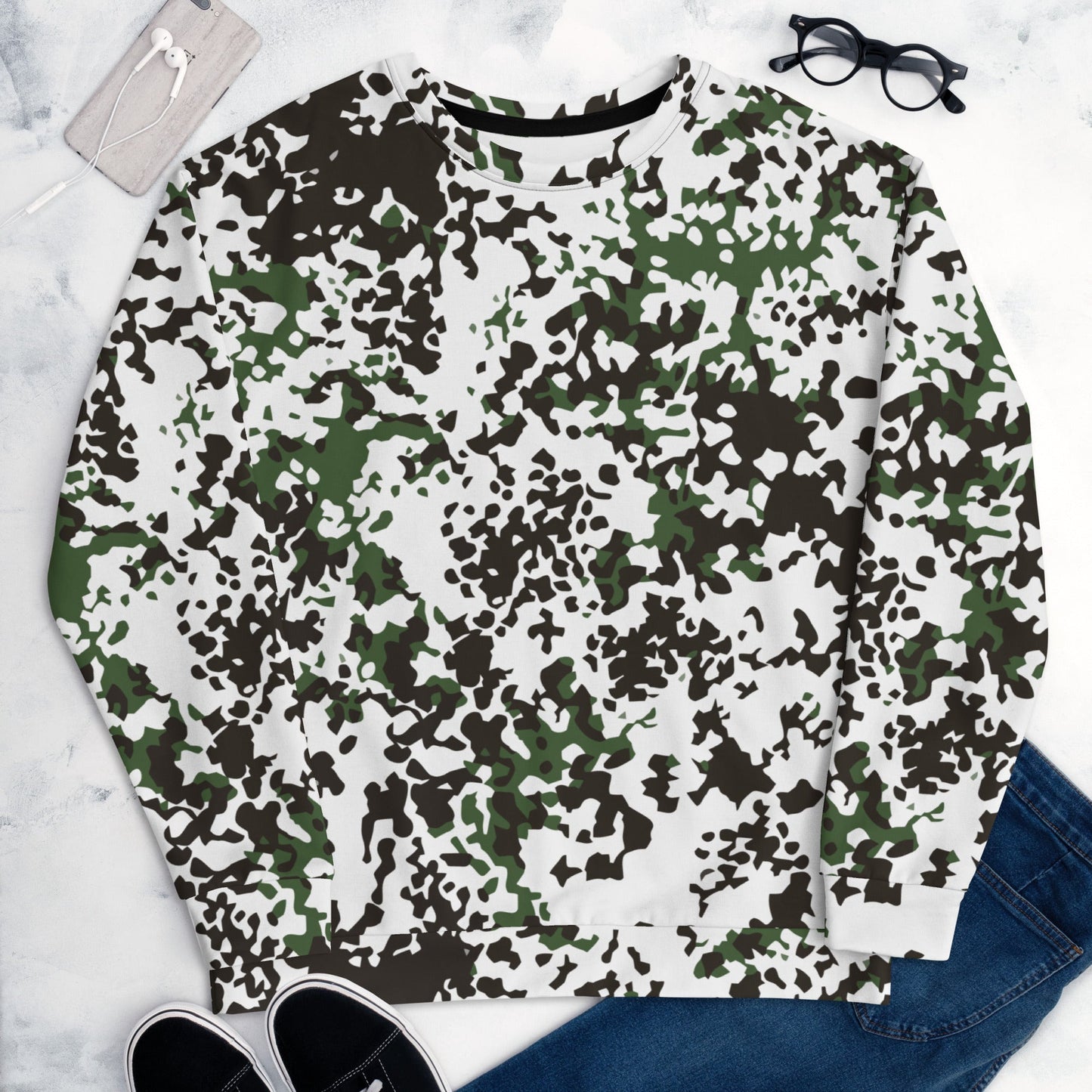 Danish Flecktarn Snow CAMO Unisex Sweatshirt - Sweatshirts