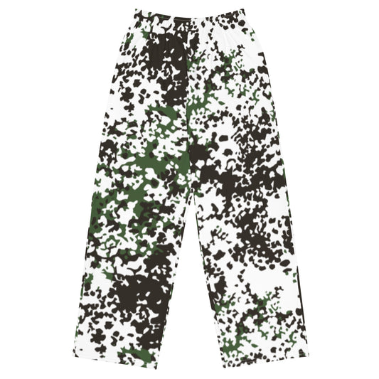 Danish Flecktarn Snow CAMO unisex wide leg pants 2XS Wide Pants