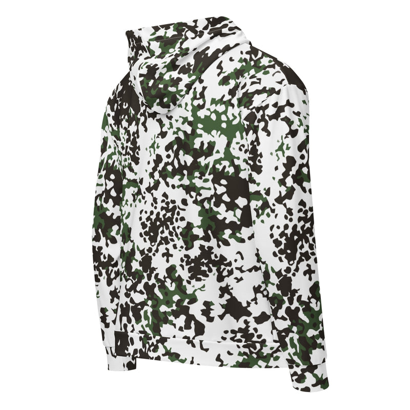 Flecktarn Snow Scandinavian CAMO Unisex Zip Hoodie