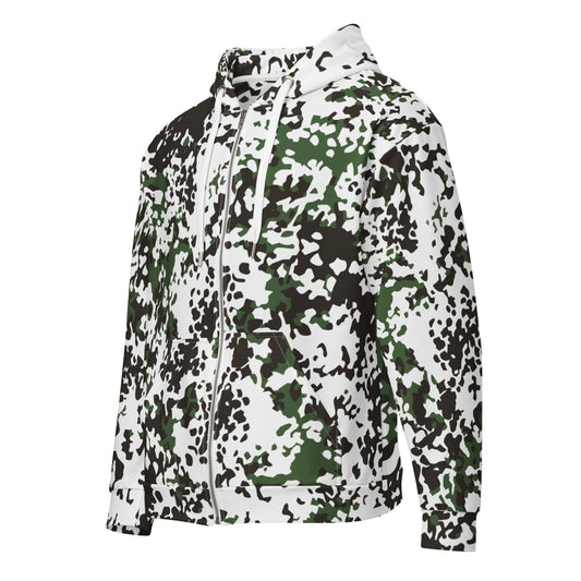 Danish Flecktarn Snow CAMO Unisex zip hoodie Zip Hoodies