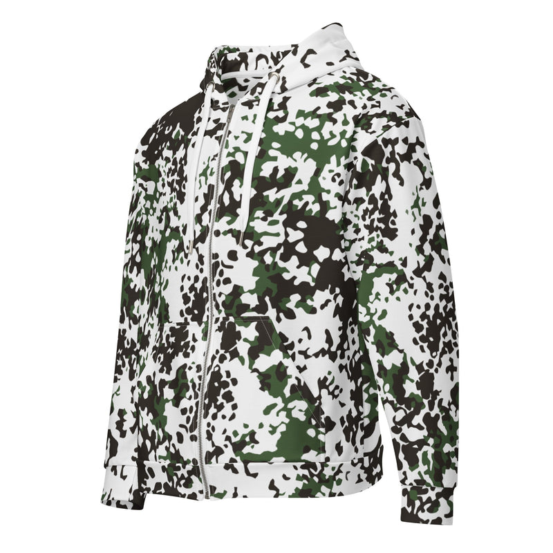 Flecktarn Snow Scandinavian CAMO Unisex Zip Hoodie