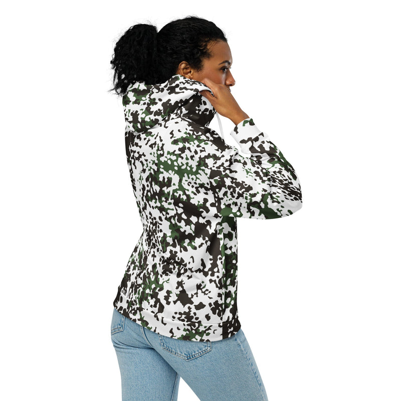 Flecktarn Snow Scandinavian CAMO Unisex Zip Hoodie