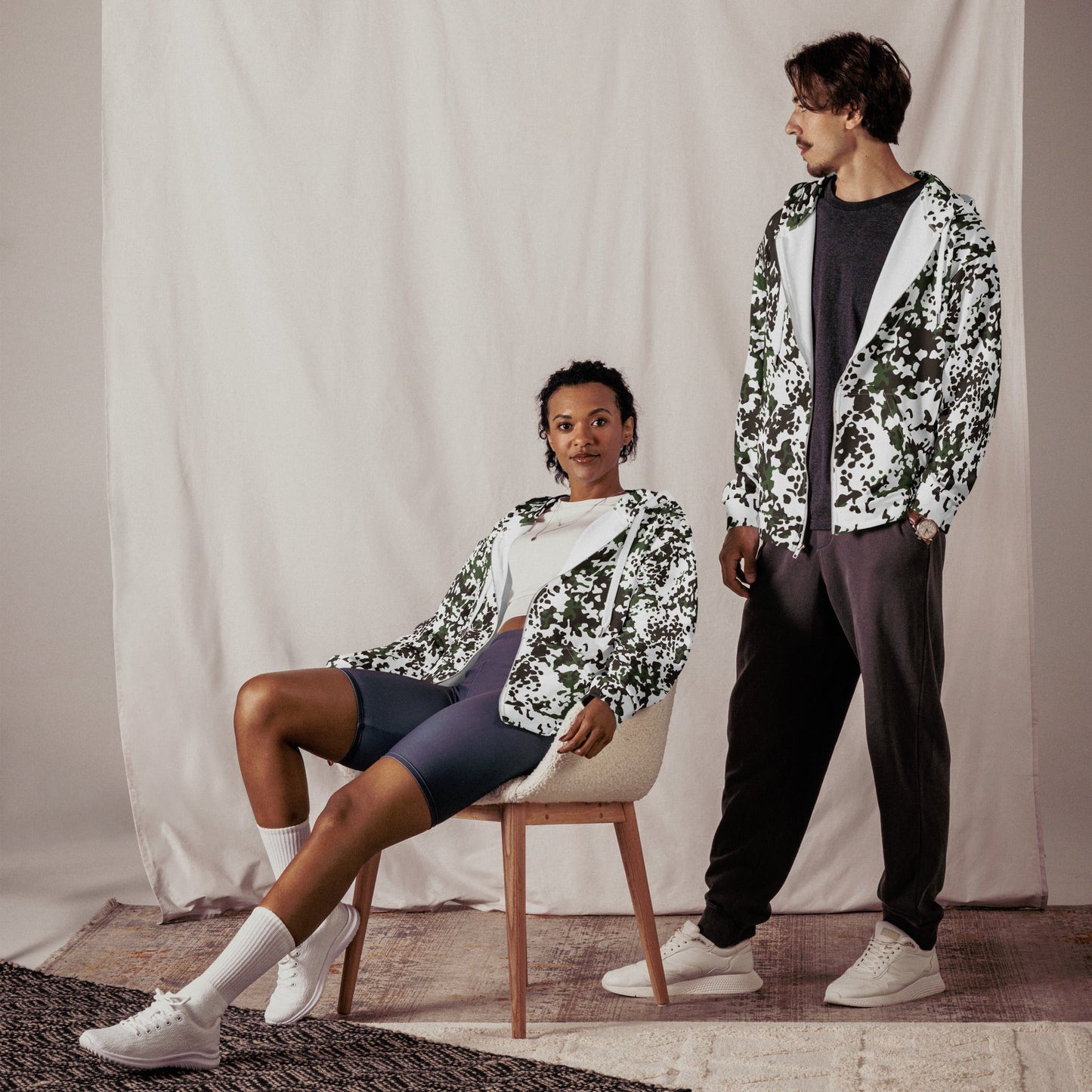 Danish Flecktarn Snow CAMO Unisex zip hoodie Zip Hoodies