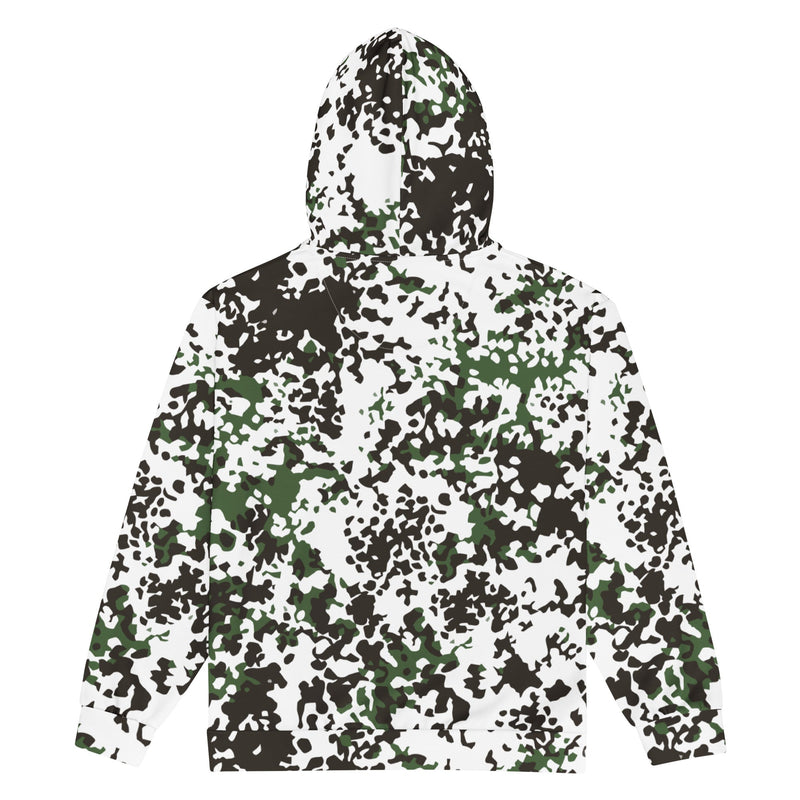 Flecktarn Snow Scandinavian CAMO Unisex Zip Hoodie