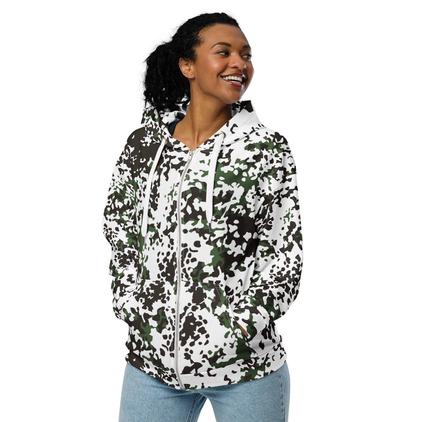 Danish Flecktarn Snow CAMO Unisex zip hoodie Zip Hoodies