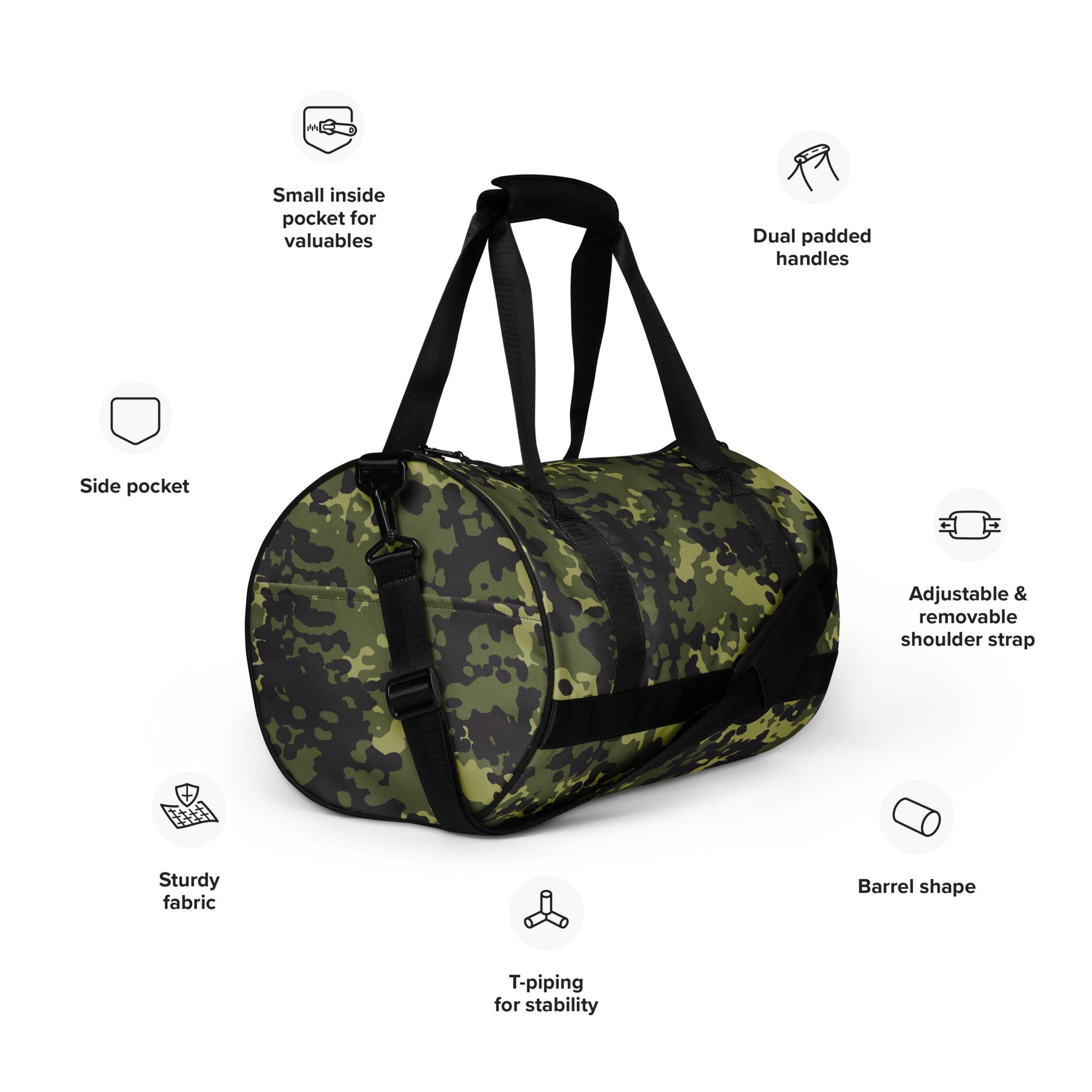 Danish Flecktarn Woodland CAMO gym bag - Gym Bags