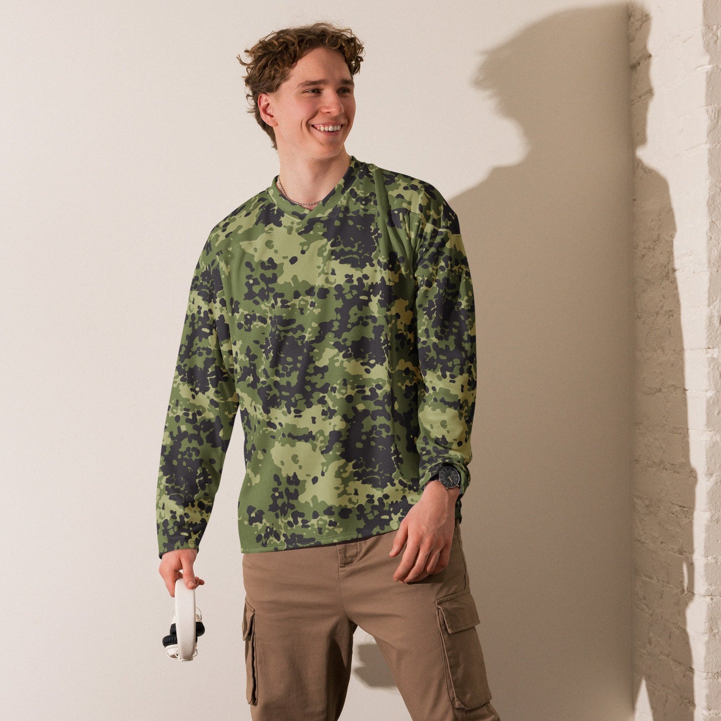 Danish Flecktarn Woodland CAMO hockey fan jersey Hockey Jerseys