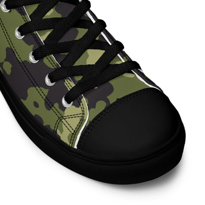 Danish Flecktarn Woodland CAMO Mens high top canvas shoes - High Top Canvas Shoes