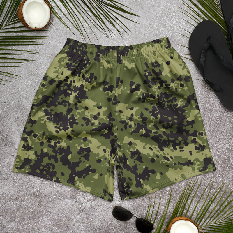 Flecktarn Scandinavian Woodland CAMO Unisex Athletic Long Shorts