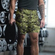 Flecktarn Scandinavian Woodland CAMO Unisex Athletic Long Shorts - XS