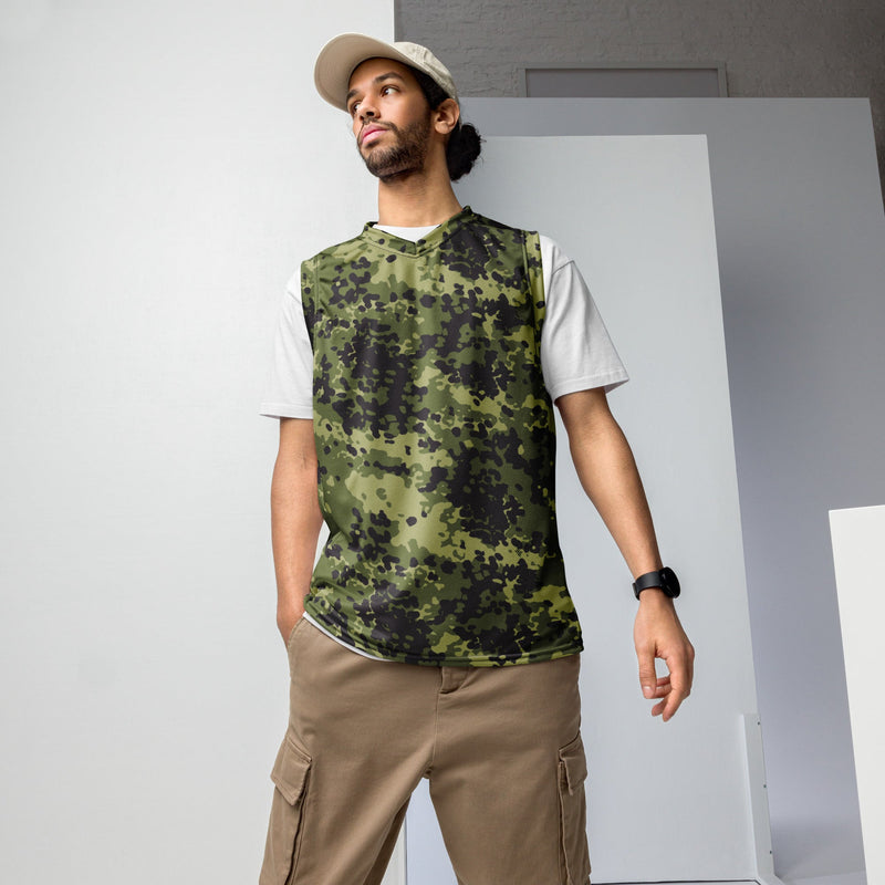 Flecktarn Woodland Scandinavian CAMO Unisex Basketball Jersey - 2XS