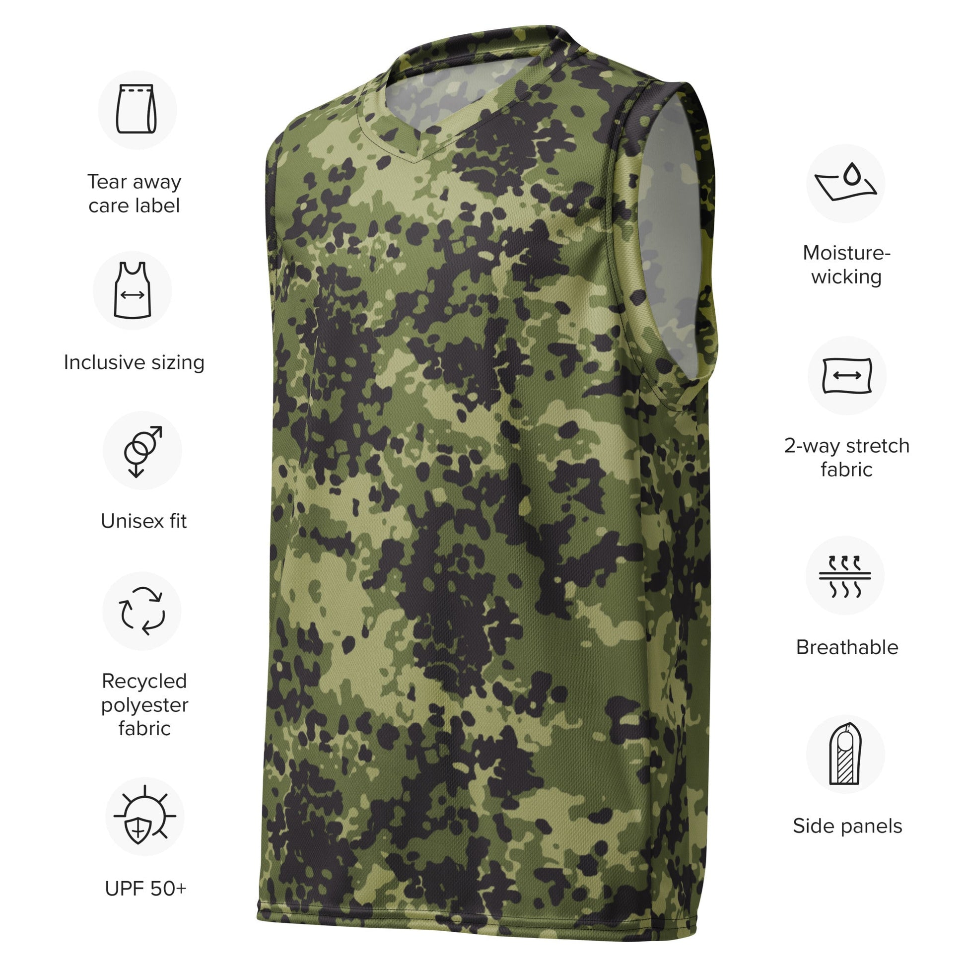 Danish Flecktarn Woodland CAMO unisex basketball jersey Basketball Jerseys