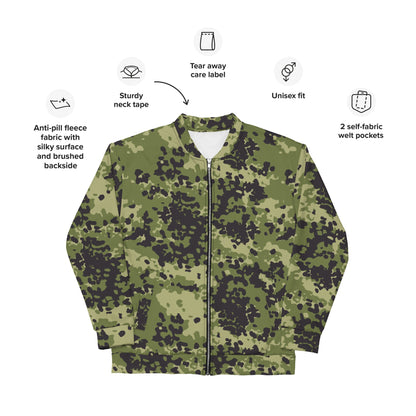 Danish Flecktarn Woodland CAMO Unisex Bomber Jacket - Jackets