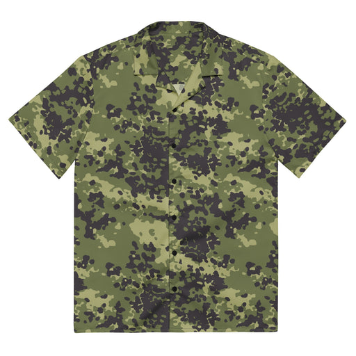 Flecktarn Scandinavian Woodland CAMO Unisex Short-Sleeve Button Shirt - 2XS - Button-Up