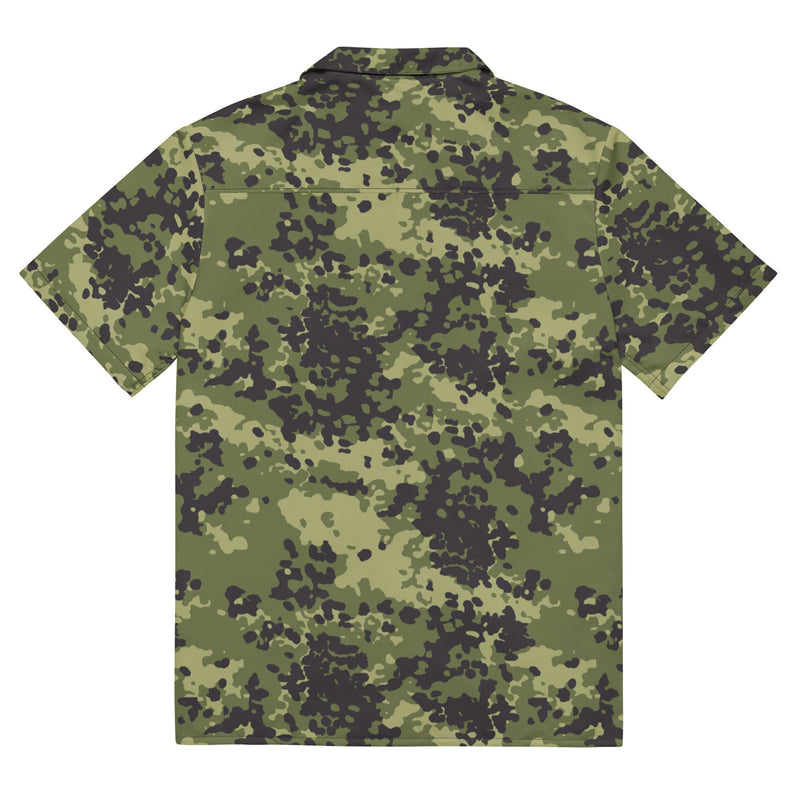 Flecktarn Scandinavian Woodland CAMO Unisex Short-Sleeve Button Shirt - Button-Up