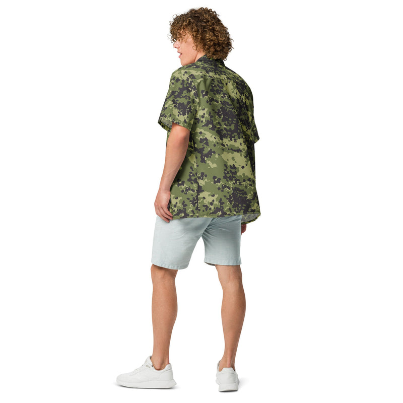 Flecktarn Scandinavian Woodland CAMO Unisex Short-Sleeve Button Shirt - Button-Up