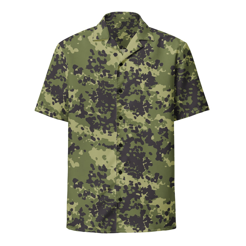 Flecktarn Scandinavian Woodland CAMO Unisex Short-Sleeve Button Shirt - Button-Up