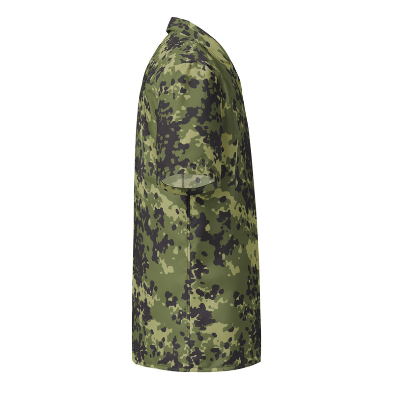 Flecktarn Scandinavian Woodland CAMO Unisex Short-Sleeve Button Shirt - Button-Up