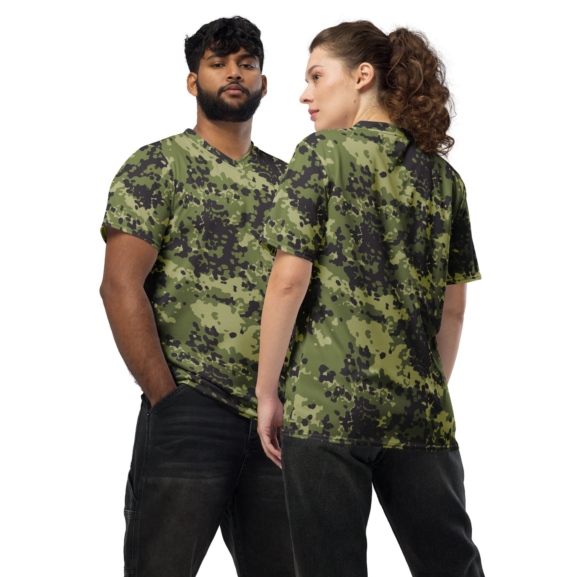 Danish Flecktarn Woodland CAMO unisex sports jersey 2XS Sports Jerseys