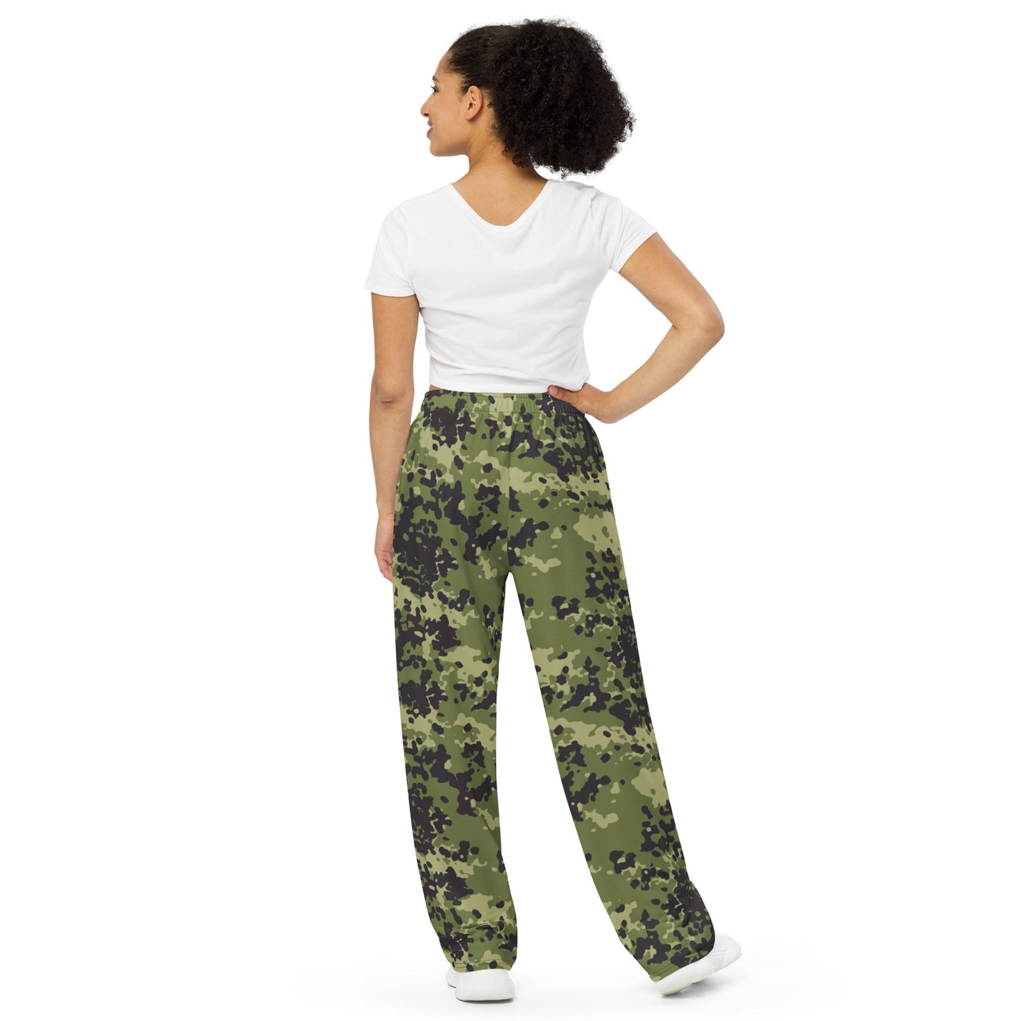 Danish Flecktarn Woodland CAMO unisex wide leg pants Wide Pants