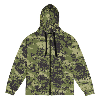 Danish Flecktarn Woodland CAMO Unisex zip hoodie 2XS Zip Hoodies