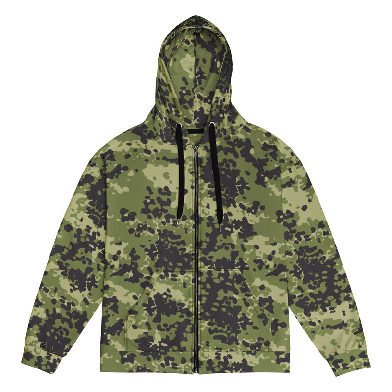 Flecktarn Woodland Scandinavian CAMO Unisex Zip Hoodie - 2XS