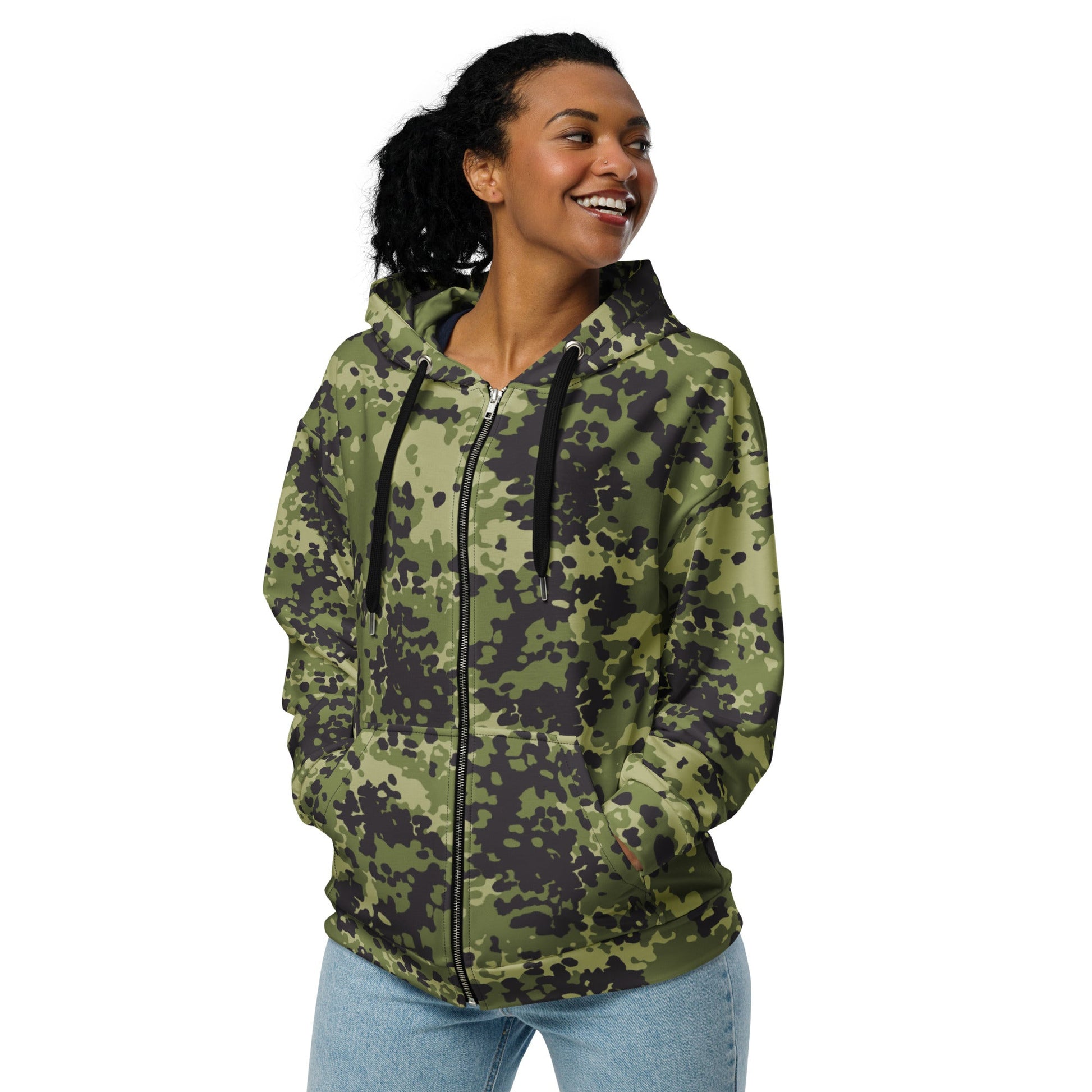 Danish Flecktarn Woodland CAMO Unisex zip hoodie Zip Hoodies