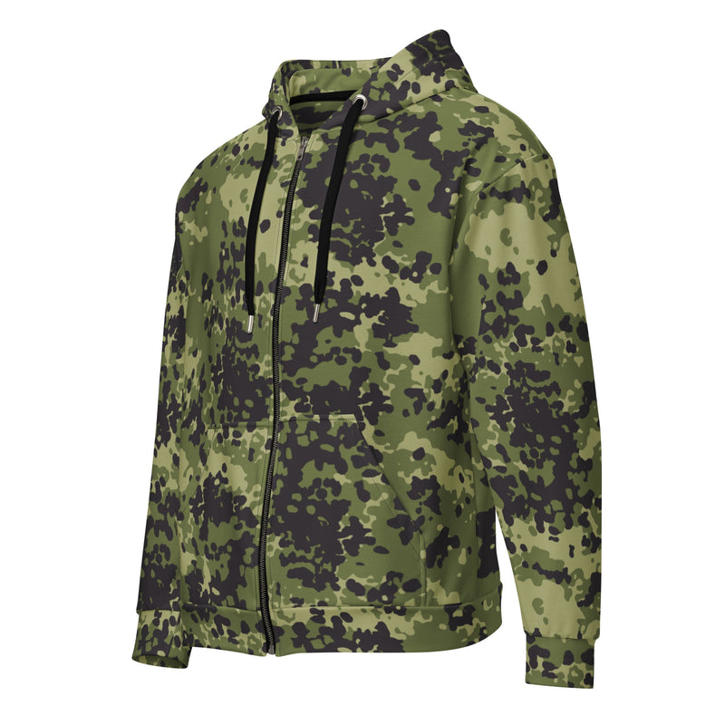 Flecktarn Woodland Scandinavian CAMO Unisex Zip Hoodie