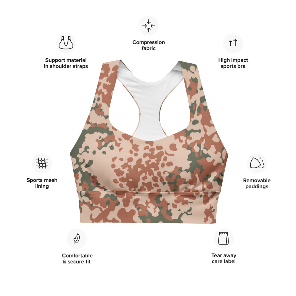 Danish M01 Desert CAMO Longline sports bra - Womens Sports Bra