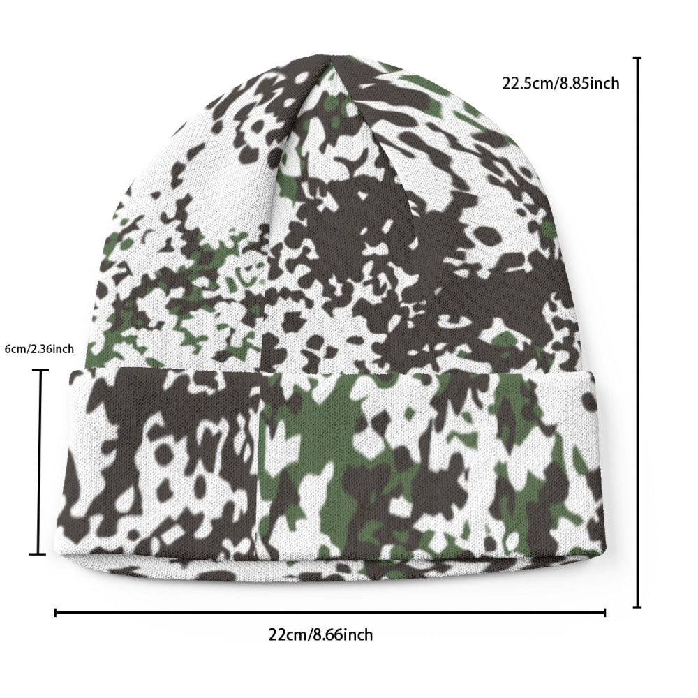 Danish M84 Snow CAMO Knitted Beanie - U / White