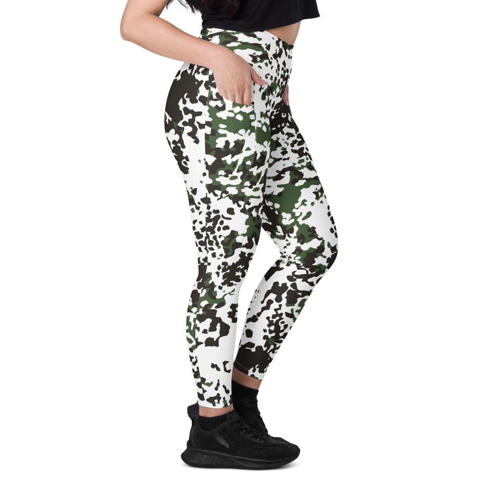 Danish M84 Snow CAMO Leggings with pockets - Womens With Pockets