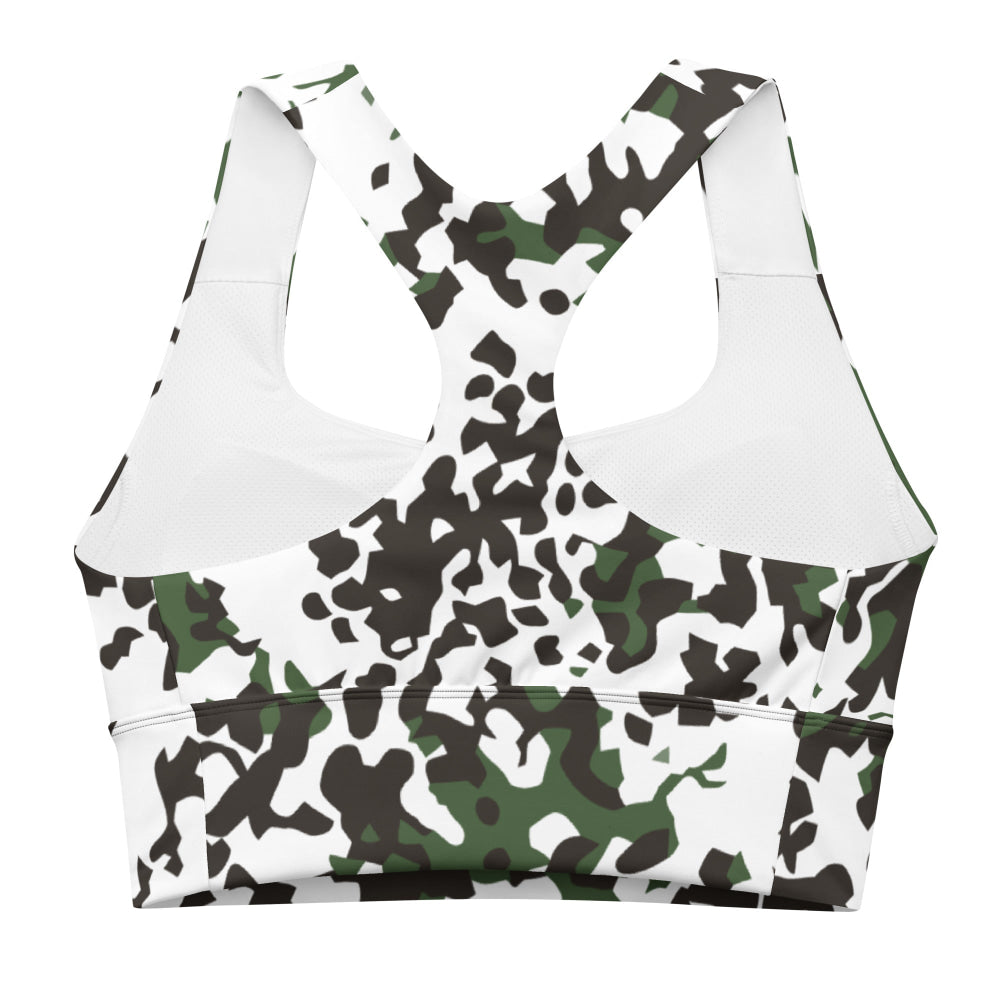 Danish M84 Snow CAMO Longline sports bra - Womens Sports Bra