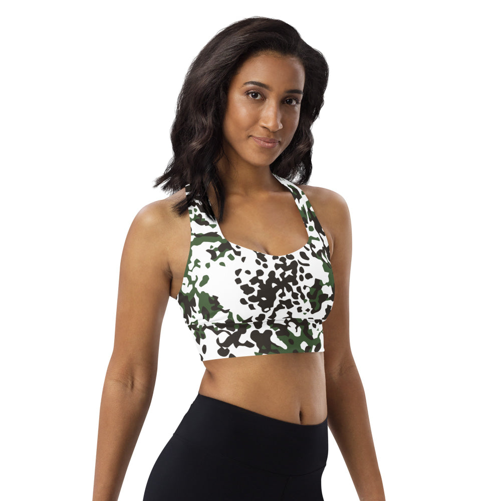 Danish M84 Snow CAMO Longline sports bra - Womens Sports Bra