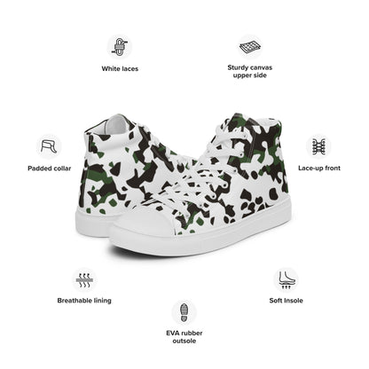 Danish M84 Snow CAMO Men’s high top canvas shoes - Mens High Top Canvas Shoes