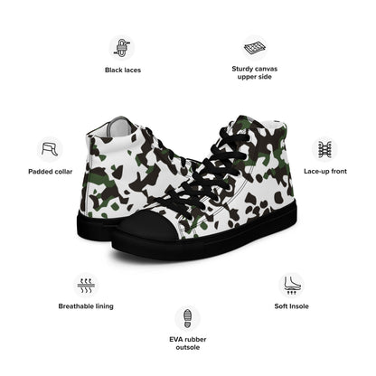 Danish M84 Snow CAMO Men’s high top canvas shoes - Mens High Top Canvas Shoes