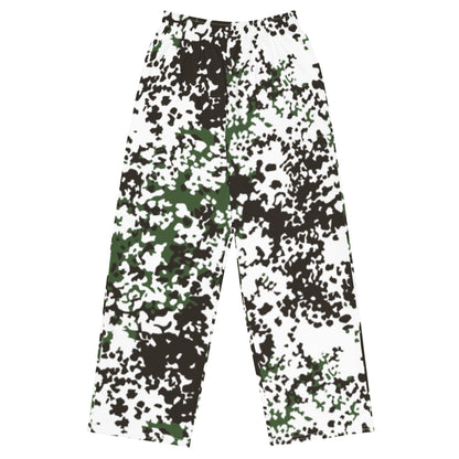 Danish M84 Snow CAMO unisex wide-leg pants - 2XS - Unisex Wide-Leg Pants