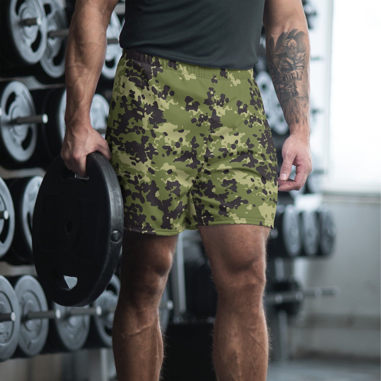 Danish M84 CAMO Unisex Athletic Long Shorts - XS