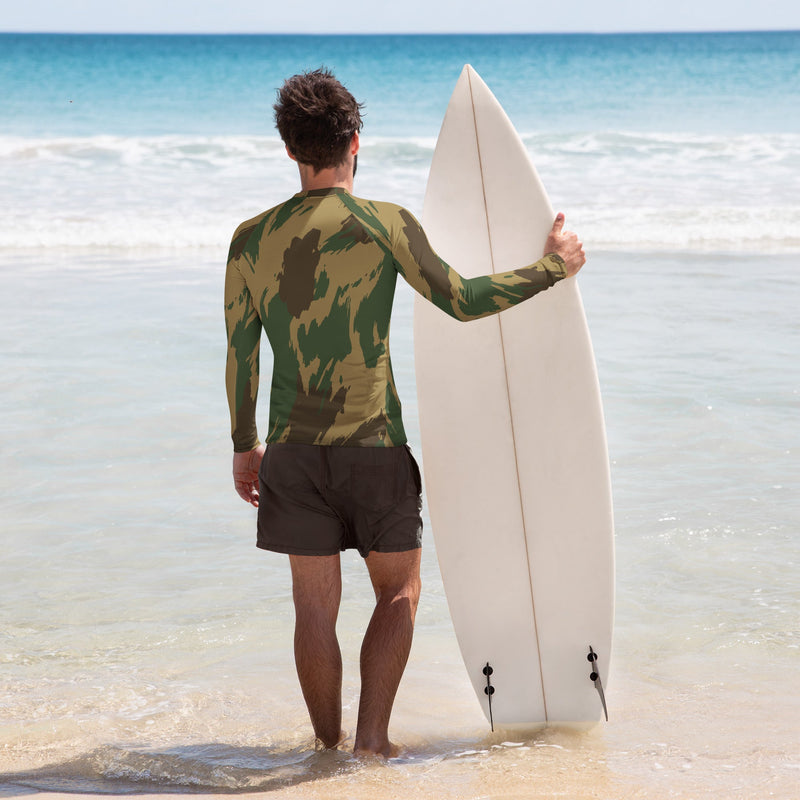 Denison 1959 Airborne Brushstroke Heritage CAMO Mens Long-Sleeve Rash Guard - LS