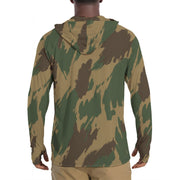 Denison 1959 Airborne Brushstroke Heritage CAMO Mens Sunscreen Sports Hoodie With Thumb Holes