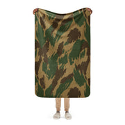 Denison 1959 Airborne Brushstroke Heritage CAMO Sherpa Blanket - 37″×57″