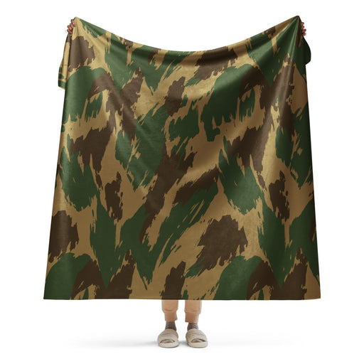 Denison 1959 Airborne Brushstroke Heritage CAMO Sherpa Blanket - 60″×80″