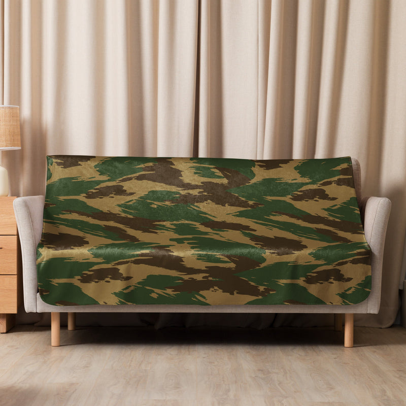 Denison 1959 Airborne Brushstroke Heritage CAMO Sherpa Blanket
