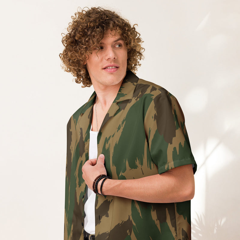 Denison 1959 Airborne Brushstroke Heritage CAMO Unisex Short-Sleeve Button Shirt - Button-Up