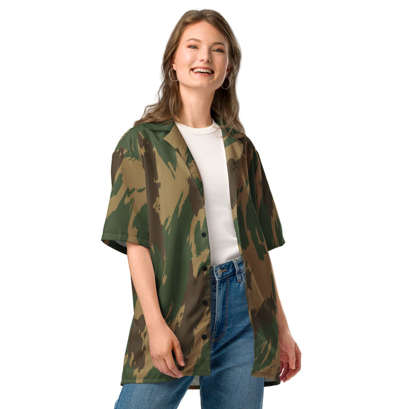 Denison 1959 Airborne Brushstroke Heritage CAMO Unisex Short-Sleeve Button Shirt - Button-Up