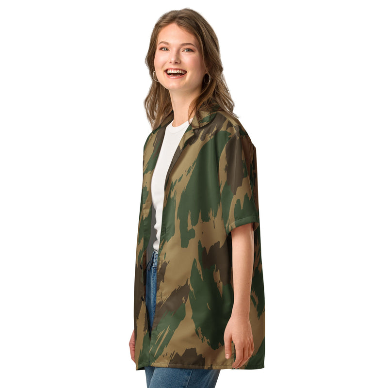 Denison 1959 Airborne Brushstroke Heritage CAMO Unisex Short-Sleeve Button Shirt - Button-Up