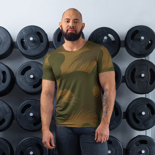 Denison Airborne Brushstroke Heritage CAMO Mens Athletic T-Shirt - XS - Shirt