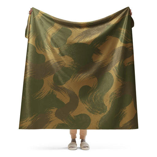Denison Airborne Brushstroke Heritage CAMO Sherpa Blanket - 60″×80″