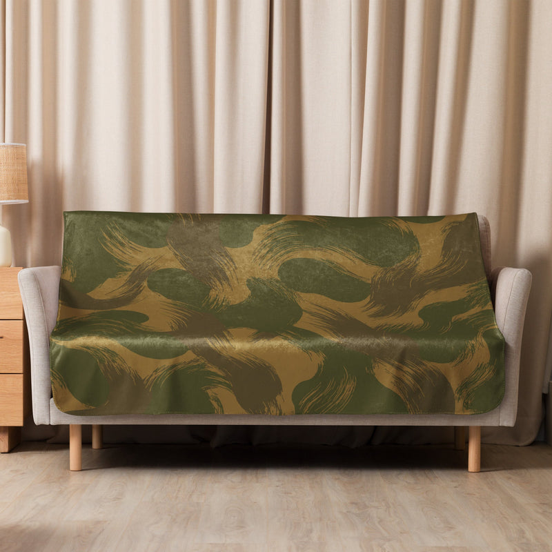 Denison Airborne Brushstroke Heritage CAMO Sherpa Blanket