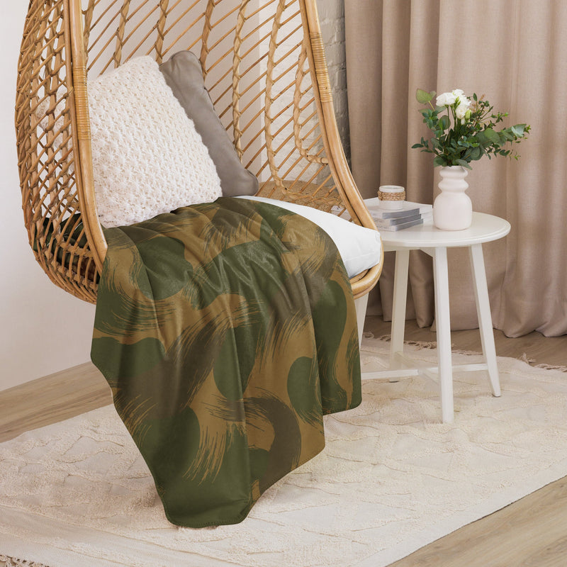 Denison Airborne Brushstroke Heritage CAMO Sherpa Blanket